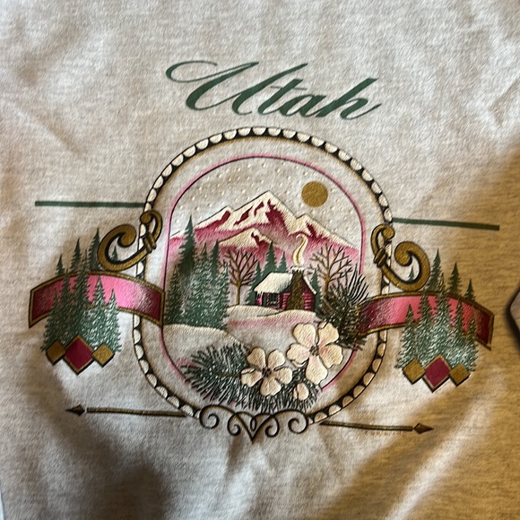 Baggy soft cotton vintage Utah souvenir sweatshirt - Picture 2 of 6